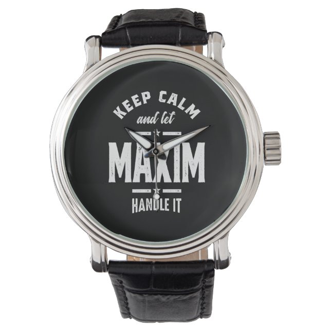 Maxim Personalised Name Birthday Watch (Front)