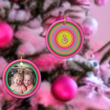 Maximal Colourful Bright Stripes Monogram Photo