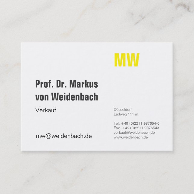 Maximal Elegant Business Card (Front)