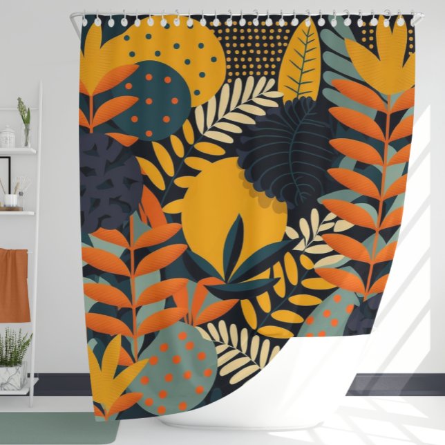Maximalist Abstract Colourful Pattern Shower Curtain (Creator Uploaded)