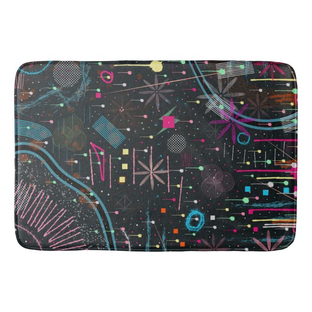 Maximalist Abstract Expression  Bath Mat (Front)