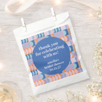 Maximalist Blue Purple Custom Bridal Shower Thank