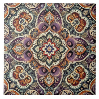Maximalist Bohemian Elegance Ceramic Tile