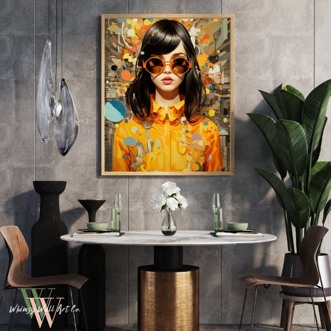 Maximalist Bold Colourful Woman Portrait Poster (Creator Uploaded)