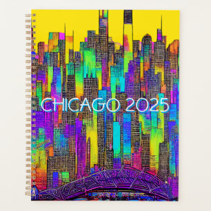 Maximalist Chicago Skyline  Planner