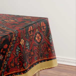 Maximalist Decor Monogrammed Vintage Rug Pattern Tablecloth