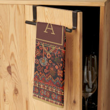 Maximalist Decor Monogrammed Vintage Rug Pattern