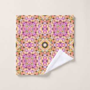Maximalist Dopamine Decor Pretty Pink Yellow Star Wash Cloth