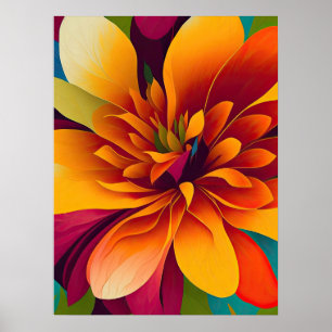 Maximalist Floral Boho Art Poster