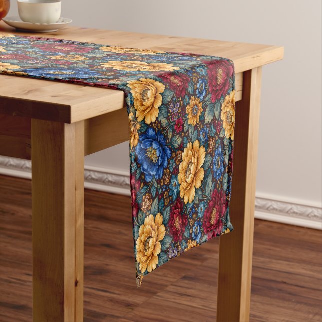 Maximalist Floral Short Table Runner (In Situ)
