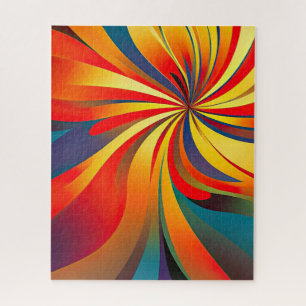 Maximalist Flower Wavy Design Jigsaw Puzzle