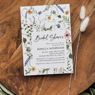 Maximalist Garden Boho Wildflower Bridal Shower Invitation