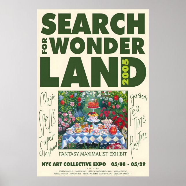 Maximalist Garden Tea Party Art Print (Front)