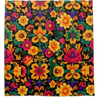 Maximalist Jungle Shower Curtain