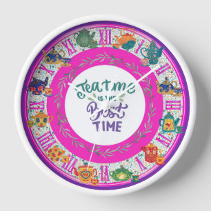 Maximalist Kitchen Decor Teatime Cottage Custom Clock