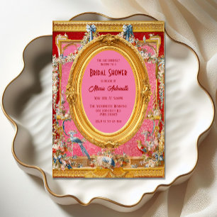 Maximalist Marie Antoinette Rococo Bridal Shower Invitation