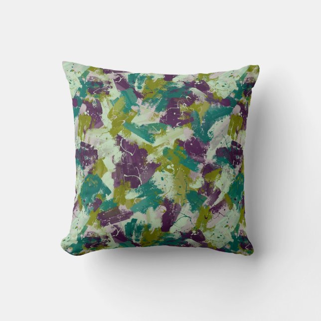Maximalist Paint Splatters Cushion (Front)