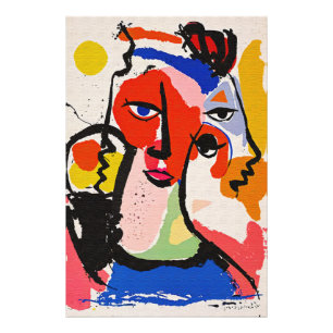 Maximalist Picasso Inspired Geometric Painting Photo Print