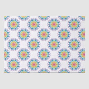 Maximalist Rainbow Floral Fountain Polka Dot Craft Tissue Paper