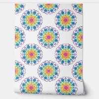Maximalist Rainbow Floral Fountain Polka Dot