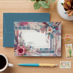 Maximalist Vintage Shabby Floral Event Envelope