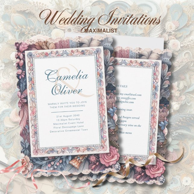 Maximalist Wedding Invitations Busy Decorative (Creator Uploaded)