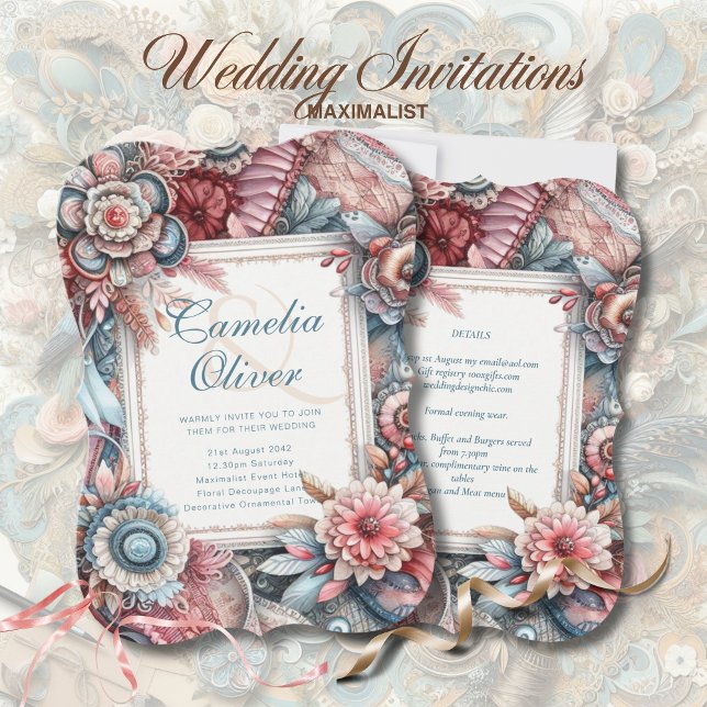 Maximalist Wedding Invitations Busy Decorative (Creator Uploaded)