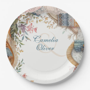 Maximalist Wedding Vintage Floral Decor Paper Plate