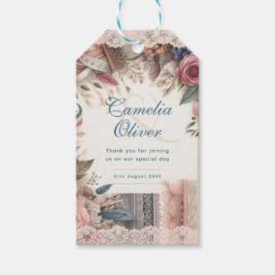 Maximalist Wedding Vintage Floral Favour Gifts Gift Tags