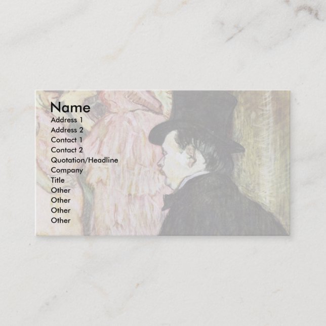 Maxime Dethomas At The Opera Ball, Business Card (Front)