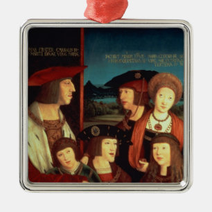 Maximilian I  with his first wife Metal Tree Decoration