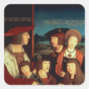 Maximilian I with his first wife Square Sticker