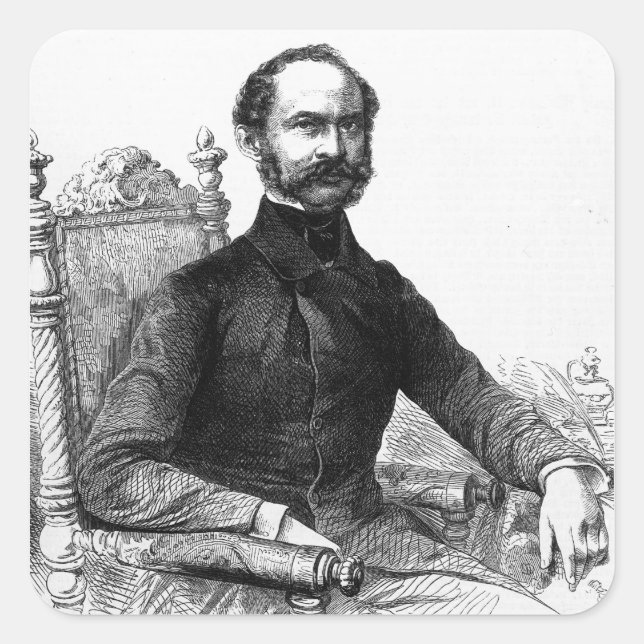 Maximilian II , King of Bavaria Square Sticker (Front)