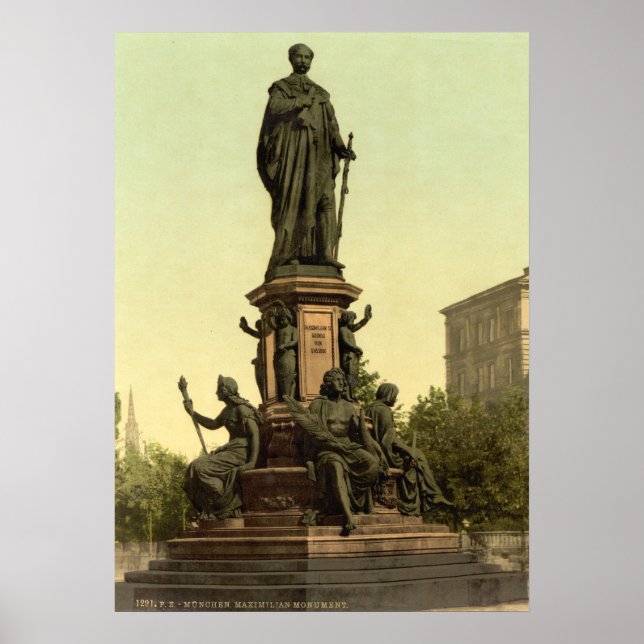 Maximilian II Monument in Munich Poster (Front)