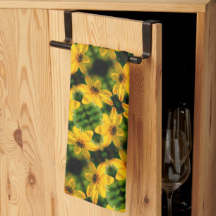 Maximilian Sunflower Floral Abstract Pattern     Tea Towel