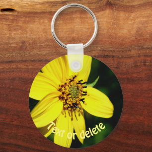 Maximilian Sunflower Flower Personalised Key Ring