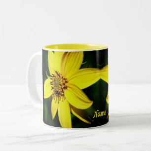 Maximilian Sunflower Flower Personalised Two-Tone Coffee Mug