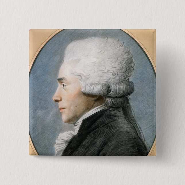 Maximilien de Robespierre 15 Cm Square Badge (Front)
