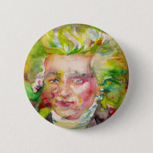 MAXIMILIEN ROBESPIERRE - watercolor on paper 6 Cm Round Badge