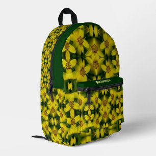 Maximillian Sunflower Abstract Personalised Printed Backpack