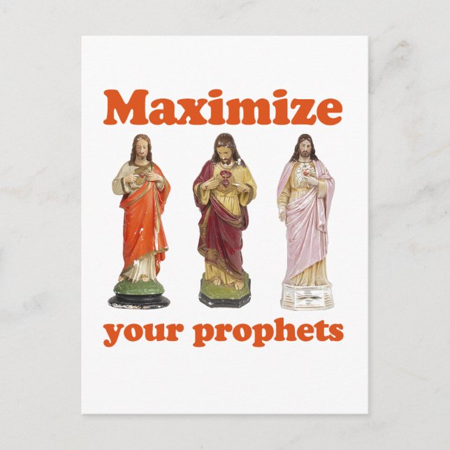 Maximise your prophets postcard (Front)