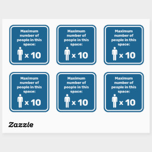 Maximum Number of People Square Sticker