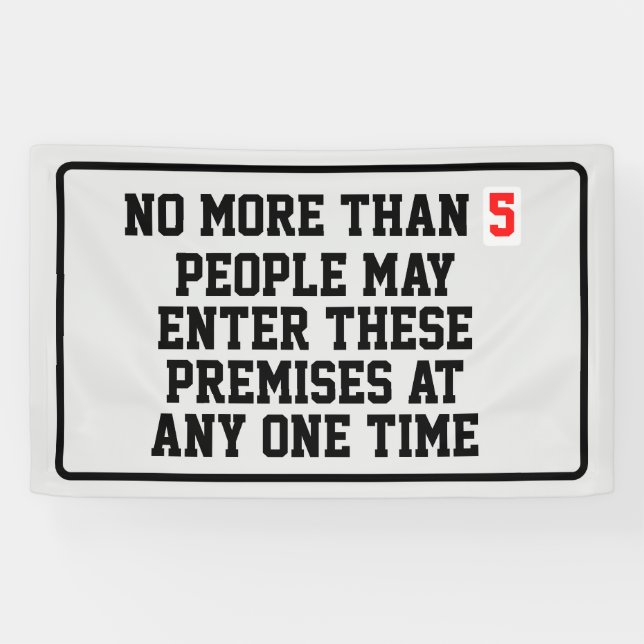 Maximum Occupancy Editable Banner (Horizontal)