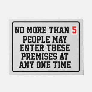 Maximum Occupancy Editable Doormat