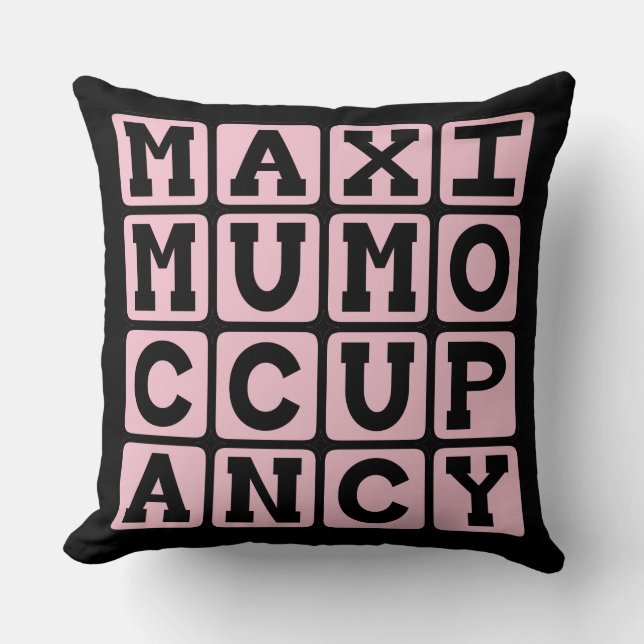 Maximum Occupancy, Funny Pregnancy Cushion (Front)