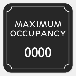 Maximum Occupancy Square Sticker