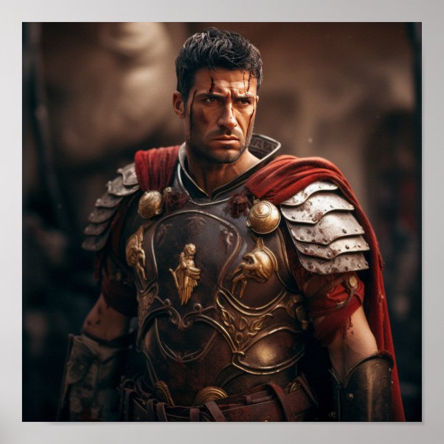Maximus as Retiarius Gladiator Poster - Roman Gene (Front)