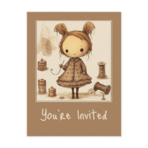 Maxine le Modiste Invitation Template