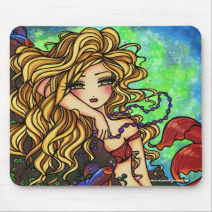 "Maxine" Mermaid Beta Fish Fantasy Fairy Art Mouse Pad