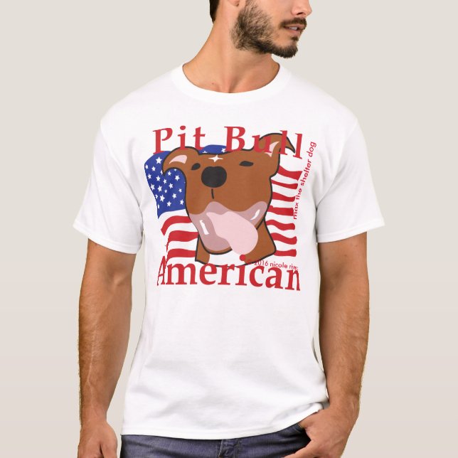 Max's Men's Pit Bull American tee (Front)
